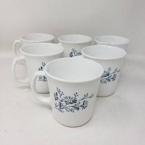 5 Corning Colony Mist mugs